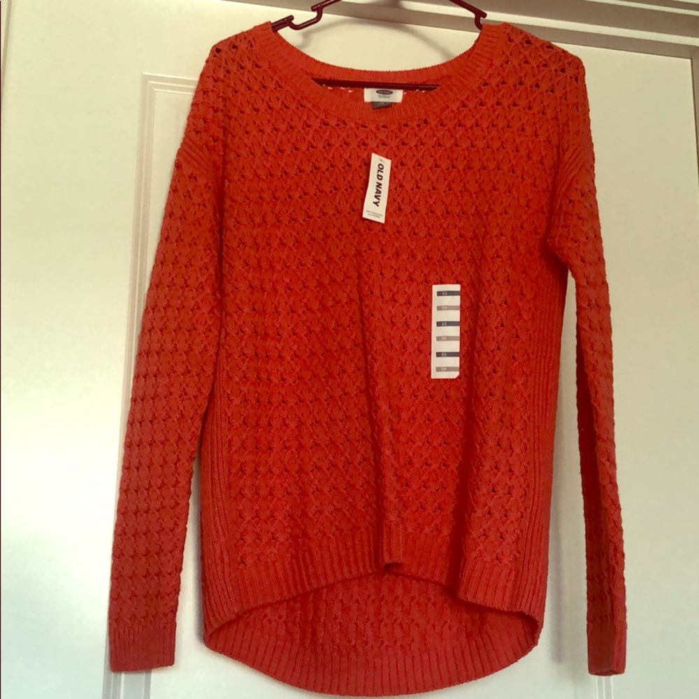 Old Navy Coral Knot Sweater